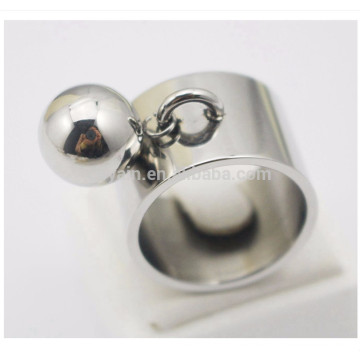 European Design Silver Empty Ball Ring Steel Jewelry